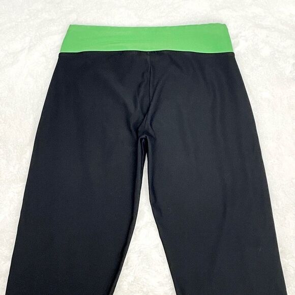 Nike Black/Green Wide Waistband Boot Cut Yoga Pants EUC Small - Picture 6 of 11